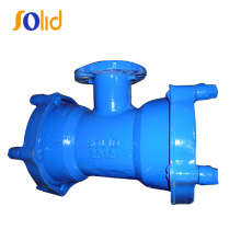 Ductile Iron Double EX(express Joint) Socket Tee with Flanged Branch